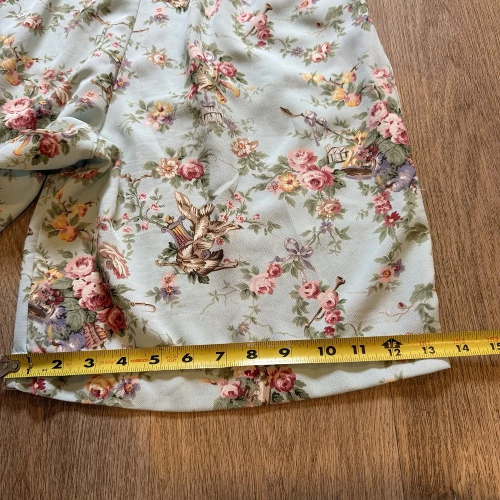Vintage Eagle River Traders 2 piece set blue‎ floral lace